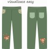 Veselá opička KALHOTY easy UŠITÉ VIZUALIZACE