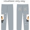 Medvídek s šálou KALHOTY VERY EASY SLIM I NORMAL UŠITÉ VIZUALIZACE