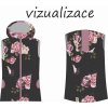 Panel na dámskou VESTU/BUNDU Malované růže