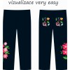 barevné květinky KALHOTY VERY EASY SLIM I NORMAL UŠITÉ VIZUALIZACE