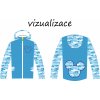 BUNDA UŠITÁ VIZUALIZACE Micky modrý maskáč