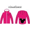 BUNDA UŠITÁ VIZUALIZACE Micky růžový
