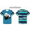 panda a proužky ušitá