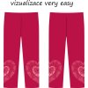 Růžová srdíčka kalhoty VERY EASY vizualizace