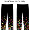 Rozsypané puntíky kalhoty VERY EASY vizualizace