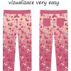 Květinky a motýlci kalhoty VERY EASY vizualizace