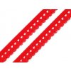 Ozdobná pruženka šíře 15 mm Červená