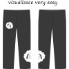 OVEČKY KALHOTY VERY EASY SLIM I NORMAL UŠITÉ VIZUALIZACE ŠEDÉ