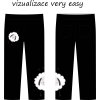 OVEČKY KALHOTY VERY EASY SLIM I NORMAL UŠITÉ VIZUALIZACE ČERNÉ