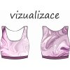 vizualizace dámská podprsenka ušité ružová mramorová barva