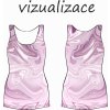 vizualizace dámské tílko růžová mramorová barva