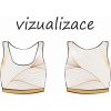 vizualizace dámská podprsenka ušité zlaté vlny