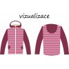 BUNDA UŠITÁ VIZUALIZACE Pletený vzor starorůžový