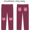 KALHOTY VERY EASY SLIM I NORMAL UŠITÉ VIZUALIZACE Pletený vzor starorůžový