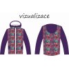 ušitá bunda paisley fialový