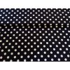 Puntíky bílé 1,2cm na černé