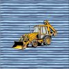 Dětský panel - Bagr_modré proužky 47x50