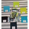Dětský panel - Traktor - šedé pruhy 50x50
