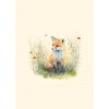 Dětský panel - Akvarelová liška ve vlčím máku 50x70