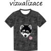vizualizace tričko růžová tlapička