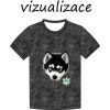 vizualizace tričko modrá tlapička