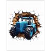 3d traktor modrý