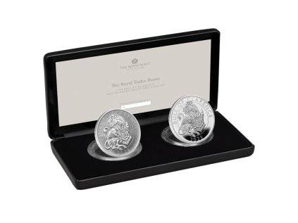 Two-Coin Set of 1 oz Tudor Beasts The Bull of Clarence Silver Coin | Proof | 2023
