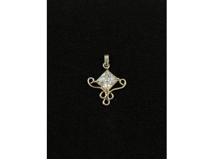 Elegantní zlatý přívěsek se zirkonem
