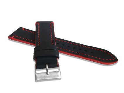 LAVVU Červeně prošitý řemínek TAILOR z luxusní kůže Top Grain - 24