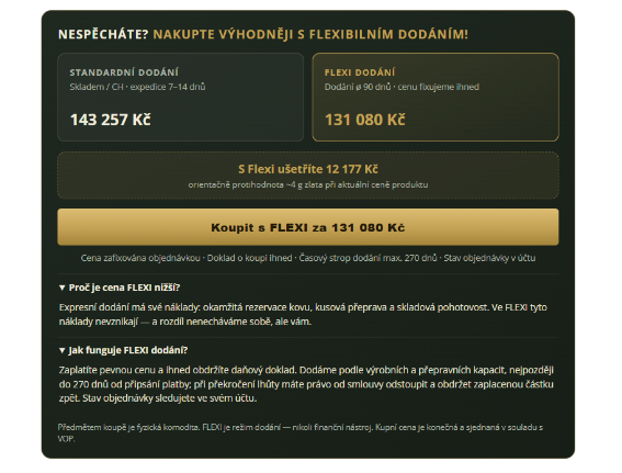 Ukázka FLEXI ceny na detailu produktu
