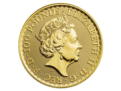 Zlatá investiční mince Britannia 1 Oz Alžběta