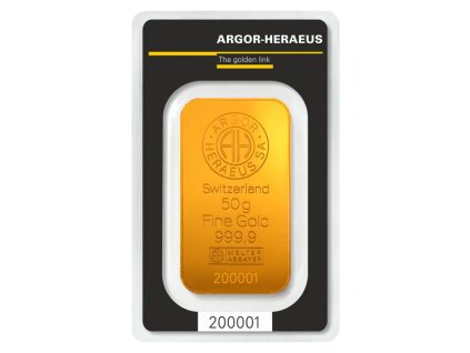 50g gold bar argor heraeus minted 1