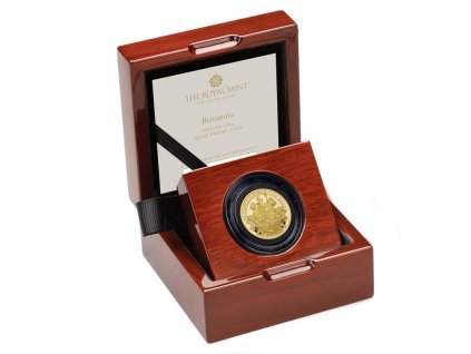 Zlatá investiční mince Britannia Karel III. 1/4 Oz Proof 2023