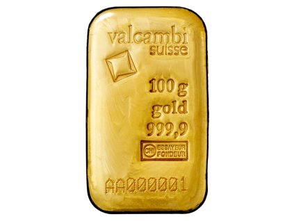 Valcambi Investiční zlatý slitek 100g GD