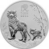 Stříbrná investiční mince Rok Tygra Lunární 5 Oz 2022