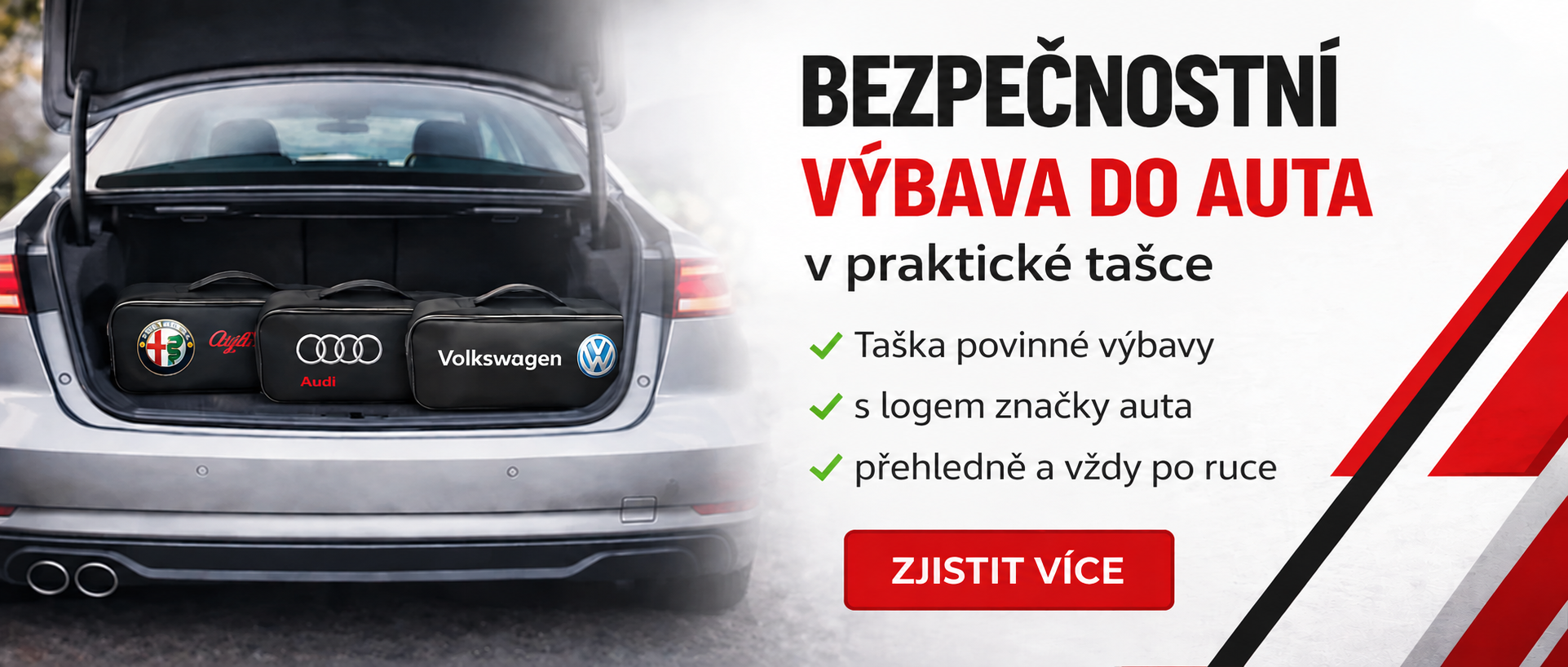 Tašky povinnej výbavy s logom značky