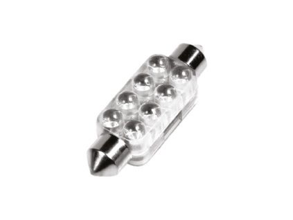 LED žiarovka, 8 LED, modrá, C5W