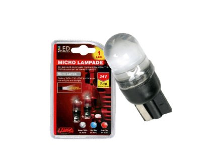 Autožiarovka 1 LED, 24V, T 10,  biela, 2ks.