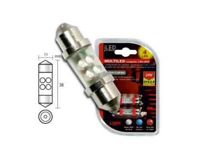 Autožiarovka SV8 , 5 - 5  24V  W / 4 - modrá