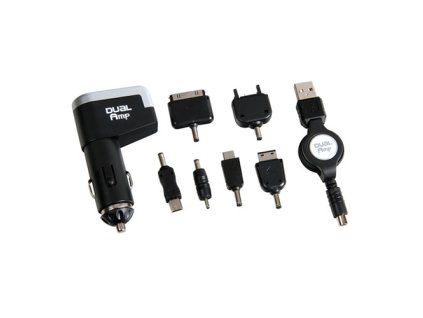 Autonabíjačka s USB, 6 redukcii s navijakom 12-24V