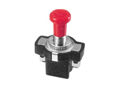 Spínač páčkový  12 V 10 A  červený