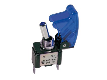 Spínač páčkový 12 V 20 A modrý