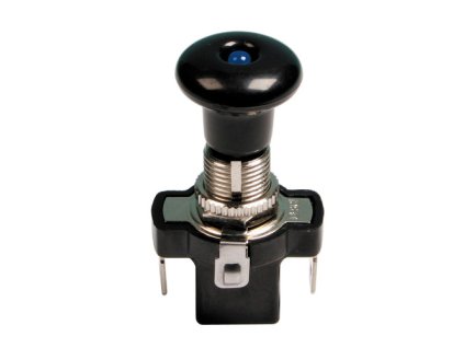 Spínač 12V 10A push-pull modrý