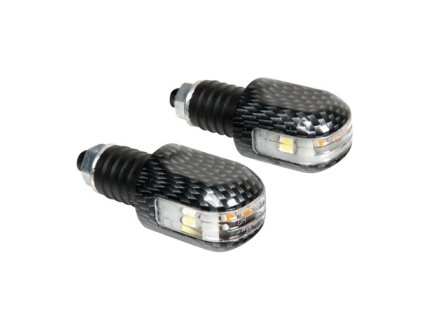 Závažie čierne s LED smerovkou motocykla, obrysové a brzdové svetlo 3in1