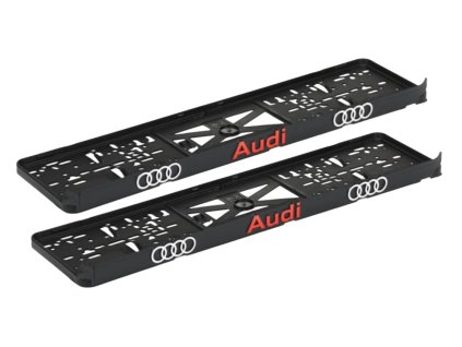 Držiak pod ŠPZ 3D Audi červený