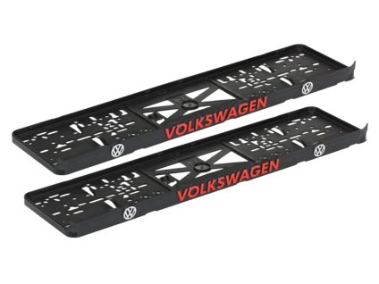 Držiak pod ŠPZ 3D Volkswagen červený veľké písmo