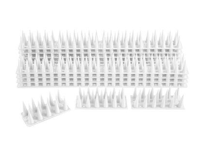 Plastové hroty proti holubom biele