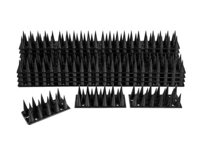 Plastové hroty proti holubom čierne