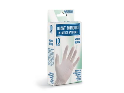 B98157Jednorazove latexove rukavice s mastencom 10 ks L1