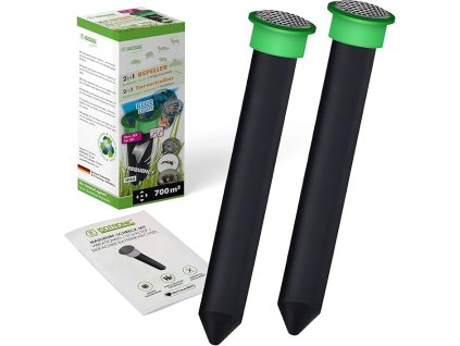 Plašič krtkov, potkanov a mravcov s modrým LED svetlom